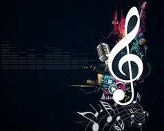 Cool Music Notes drawing