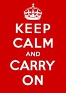 Keep Calm And Carry Onkeep calm and continue on red background