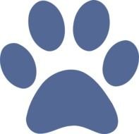 Blue Paw Print Clip Art N16