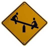 Clipart of Teeter Totter sign