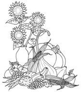 Fall Harvest Coloring Pages N2