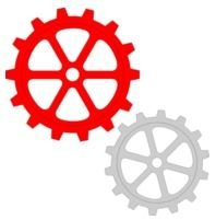 One Gear Clip Art