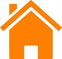 Simple Orange House Clip Art