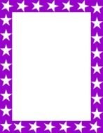 purple frame with white stars