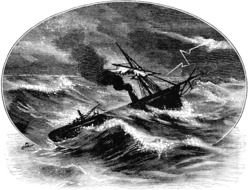 clipart of the Storm At Sea