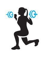 Female Weight Lifting Clip Art N4