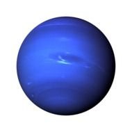 painted planet Neptune on a white background