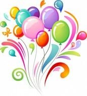 Happy Birthday Balloons Clip Art Free N37