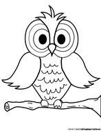Cartoon Owl Coloring Pages N5