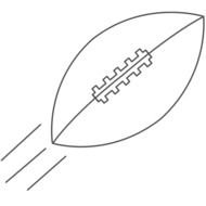 Football in flight, Coloring Page
