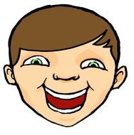cartoon male Laughing Face