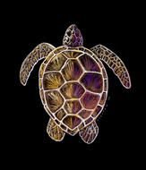 Honu Turtle as a graphic illustration