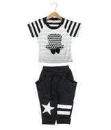 Hat Tie Stripe Black Shirt Pant 1