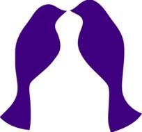 Purple Love Birds Clip Art N3