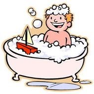 Having A Bath Clip Art