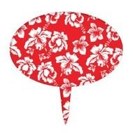 Red Flower Cake Topper