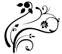 Black Swirl as a Clip Art