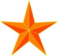 Orange Star Clip Art N10