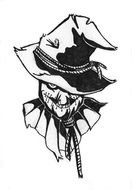 Evil Scarecrow Face Drawing