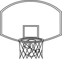 Basketball Clip Art Black And White N23