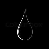 Clip art of Water Drop Silhouette