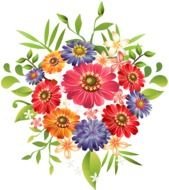 Summer Flower Bouquet Clip Art