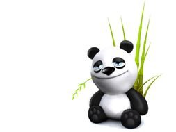 happy cartoon panda