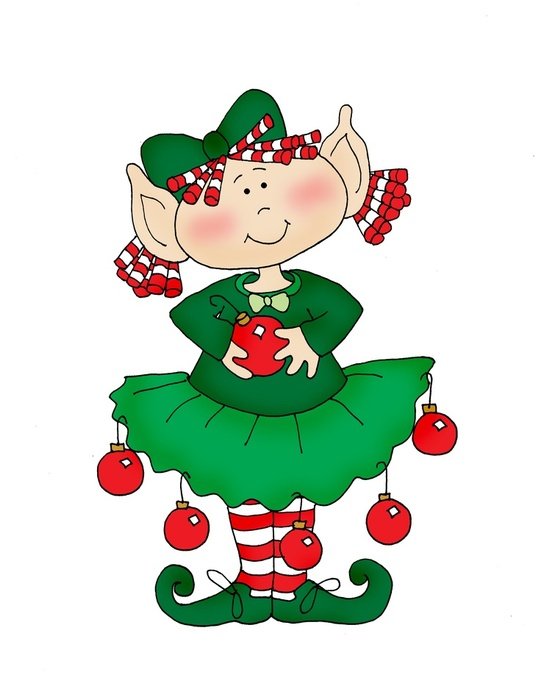 Painted christmas elf girl free image download