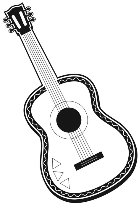 color guitar drawing