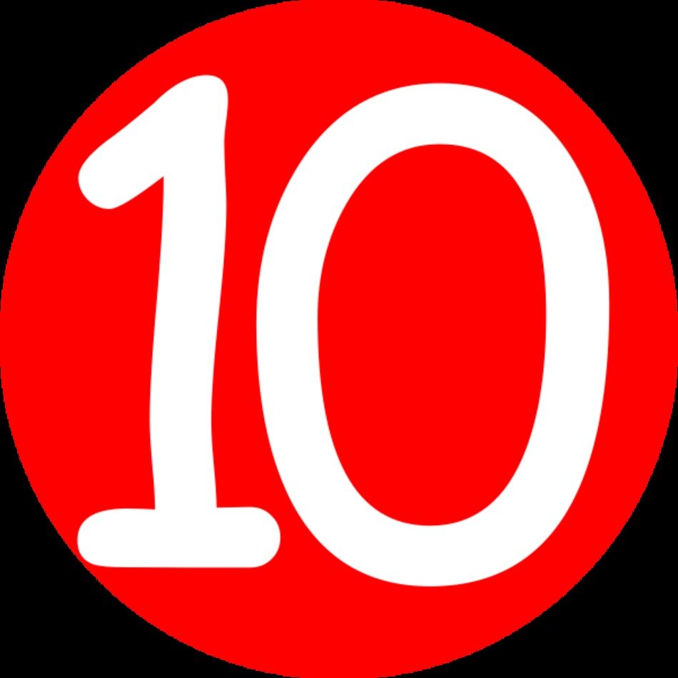 Number 10 Clip Art N20