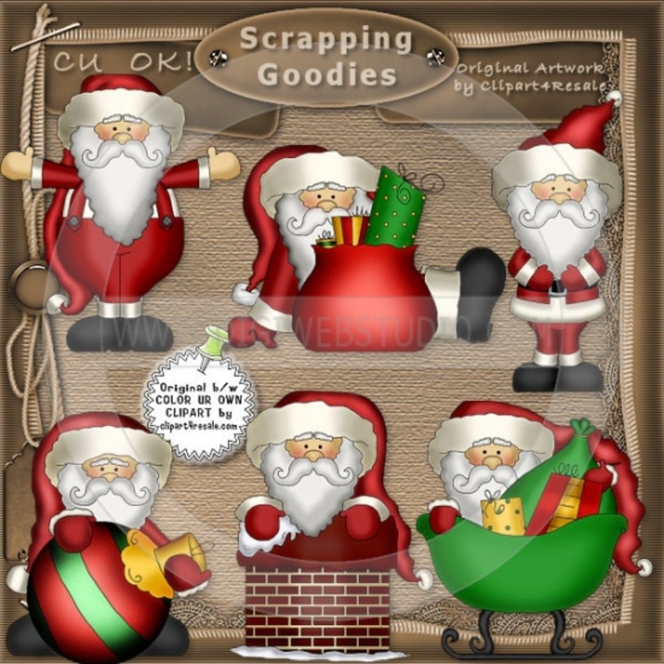 Santa Claus 1 Whimsical Clip Art By Alice Smith
