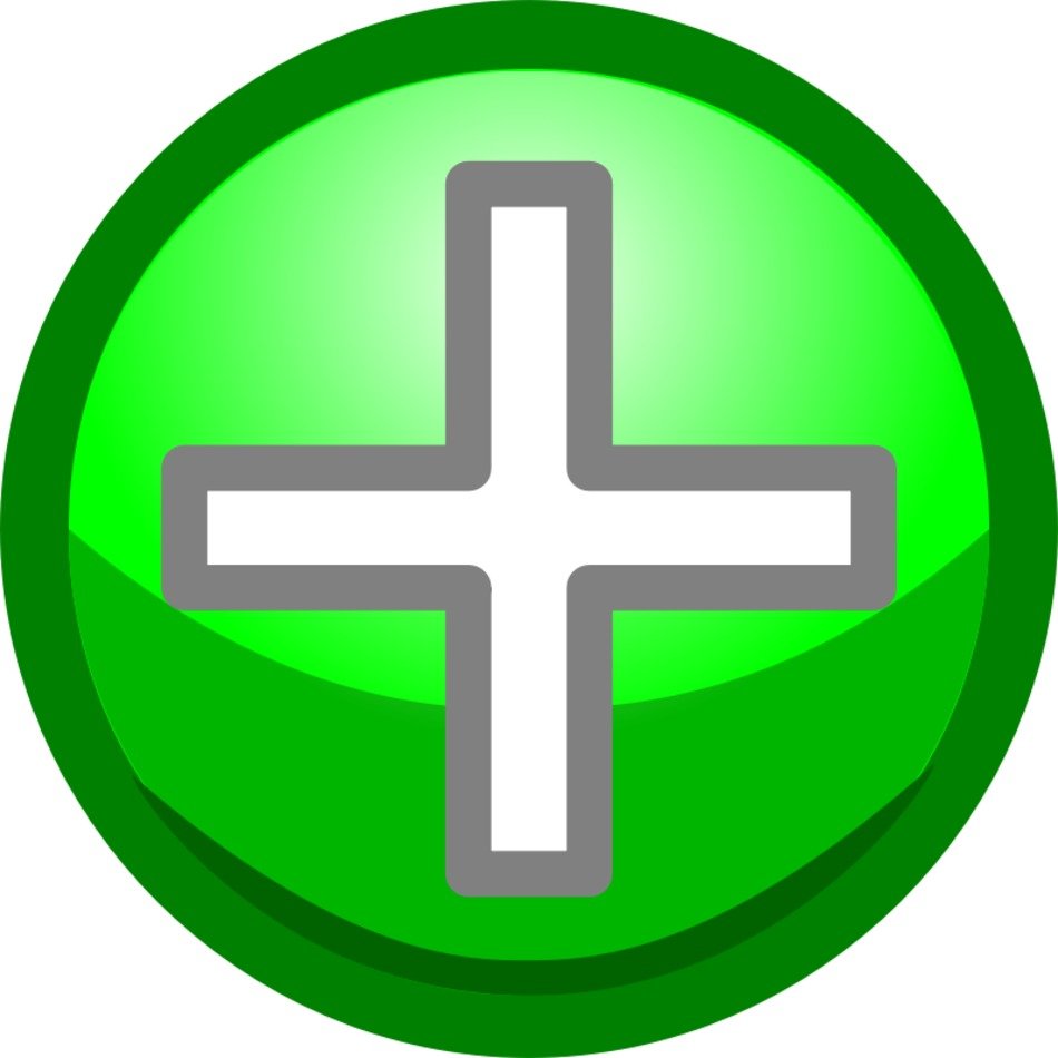 Green Ball With The Plus Clipart