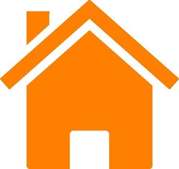 Simple Orange House Clip Art