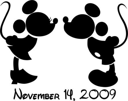 Mickey And Minnie Silhouette