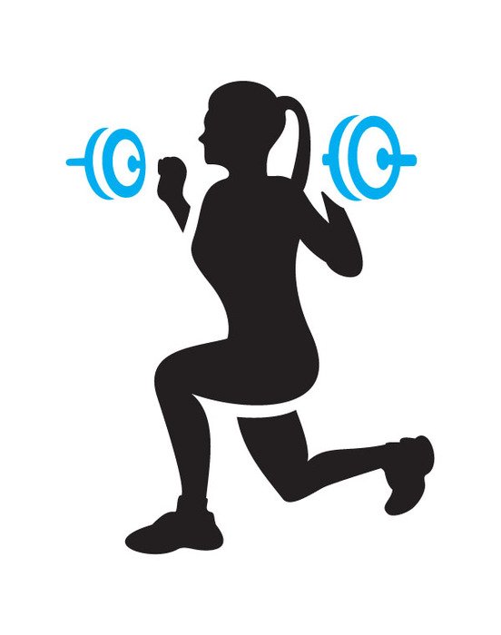 Female Weight Lifting Clip Art N4