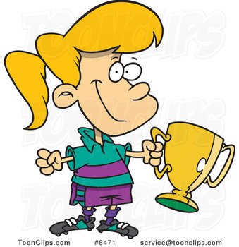 Cartoon Soccer Girl N2