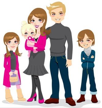 Happy Family Clip Art N25