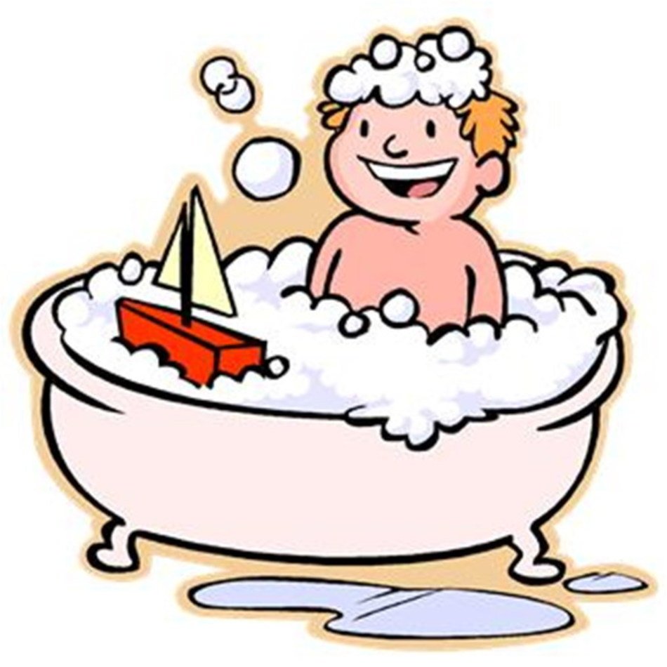 Having A Bath Clip Art