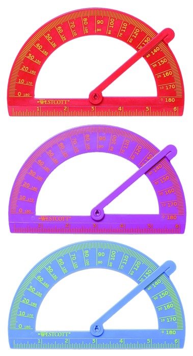 clipart of the colorful Protractors