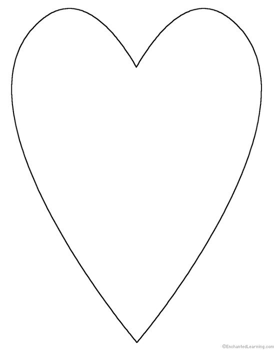 Heart Shape Poem Outlines