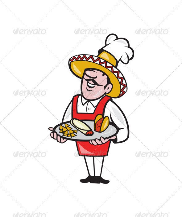 Mexican Burrito Cartoons N2