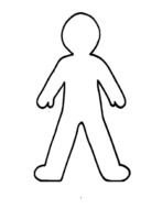Person man Outline drawing