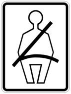 Seat Belt, vehicle safety device, icon
