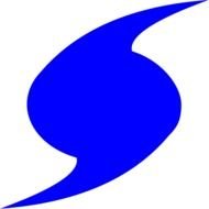 Clipart of blue Hurricane Logo