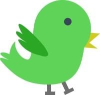 Green Baby Bird drawing