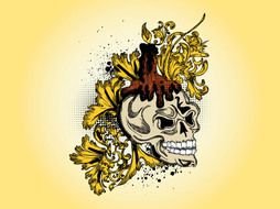 Clip art of Skull Vector Drawing
