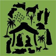 Vinyl Nativity Silhouette