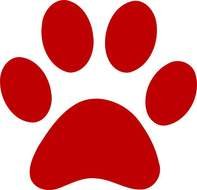 Red Paw Print Clip Art N18