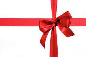 red knotted ribbon
