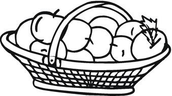 Clip art of apples in a basket